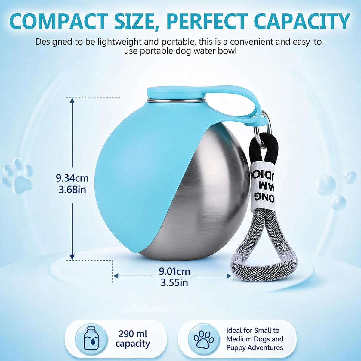 2-in-1 Portable Dog Water Bottle