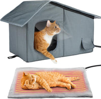 Casita térmica impermeable para gatos