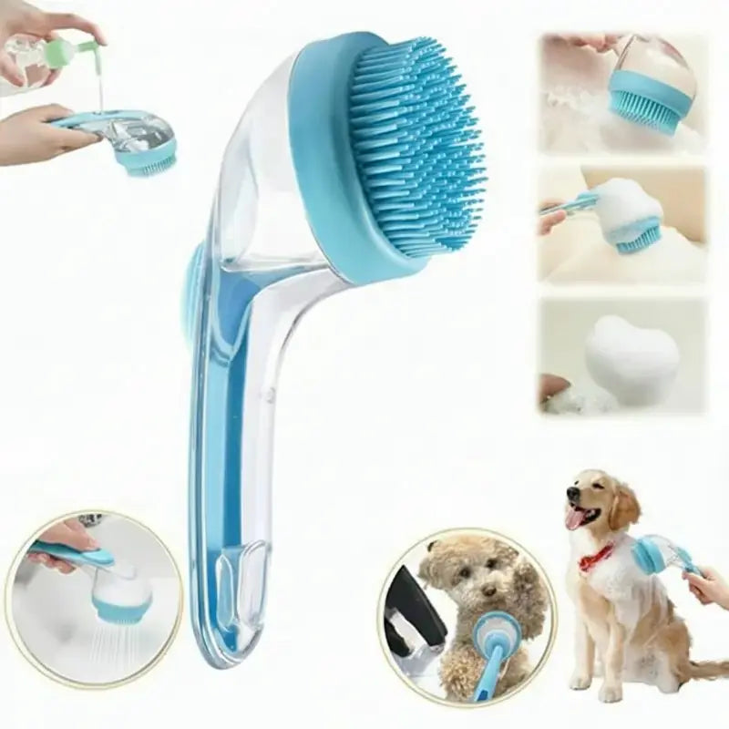 Cepillo de baño con dosificador de champú integrado