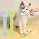 Cuchara dispensadora de snacks cremosos para gatos